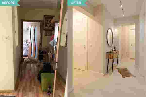 Before&after: renovarea unui apartament din anii â80 pÄstreazÄ din vechea amenajare doar tÃ¢mplÄriile din termopan Èi pereÈii