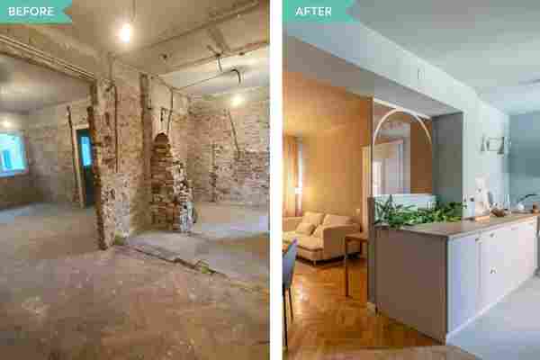O arhitectă a cumpărat un apartament în stare avansată de degradare, l-a renovat și acum îl vinde